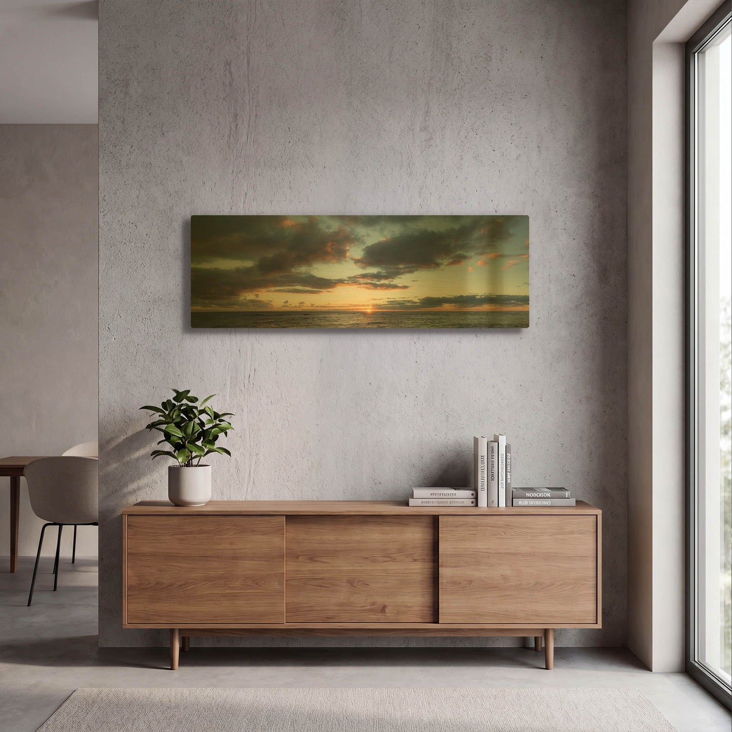 'Horizon Line' By Dennis Frates Gold Metal Wall Art