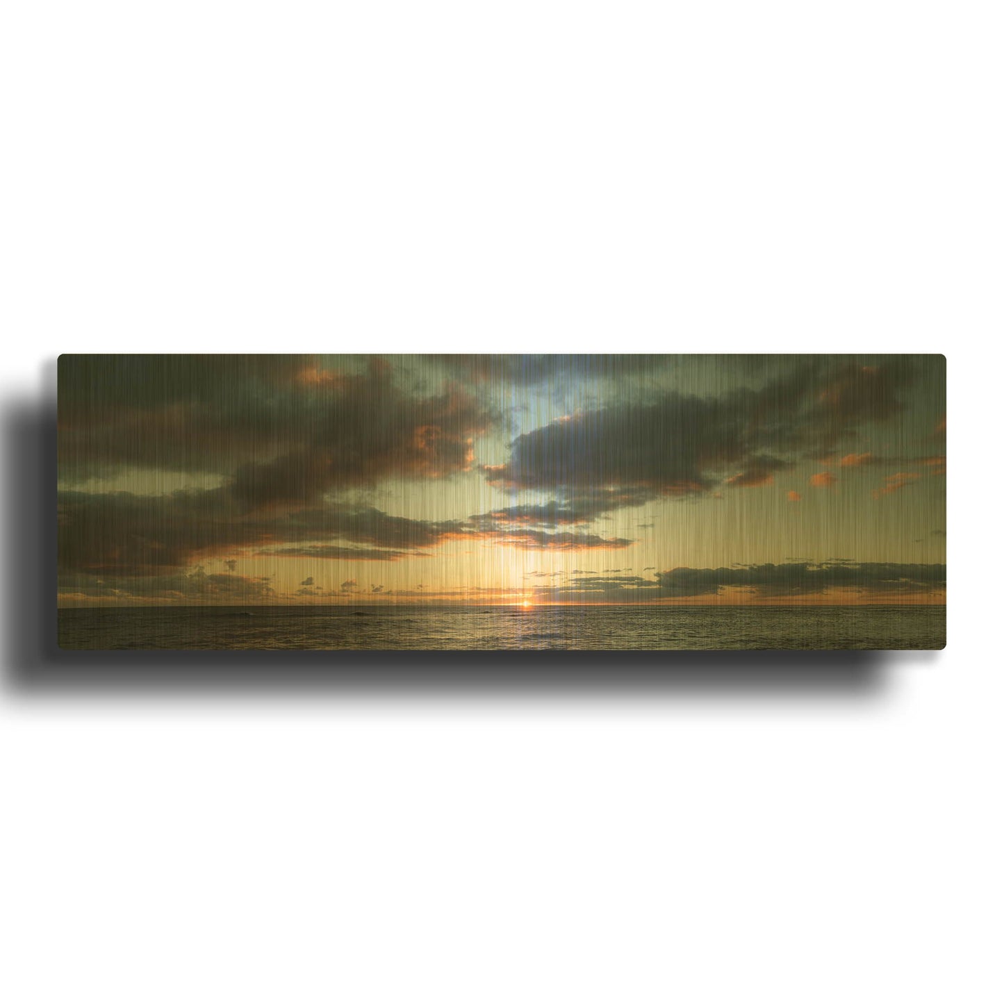 'Horizon Line' By Dennis Frates Gold Metal Wall Art