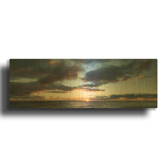 'Horizon Line' By Dennis Frates Gold Metal Wall Art