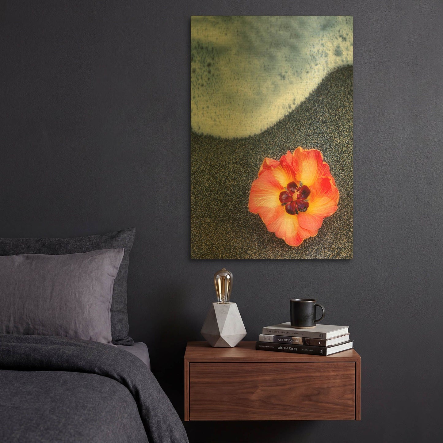 'Beach Floral' By Dennis Frates Gold Metal Wall Art