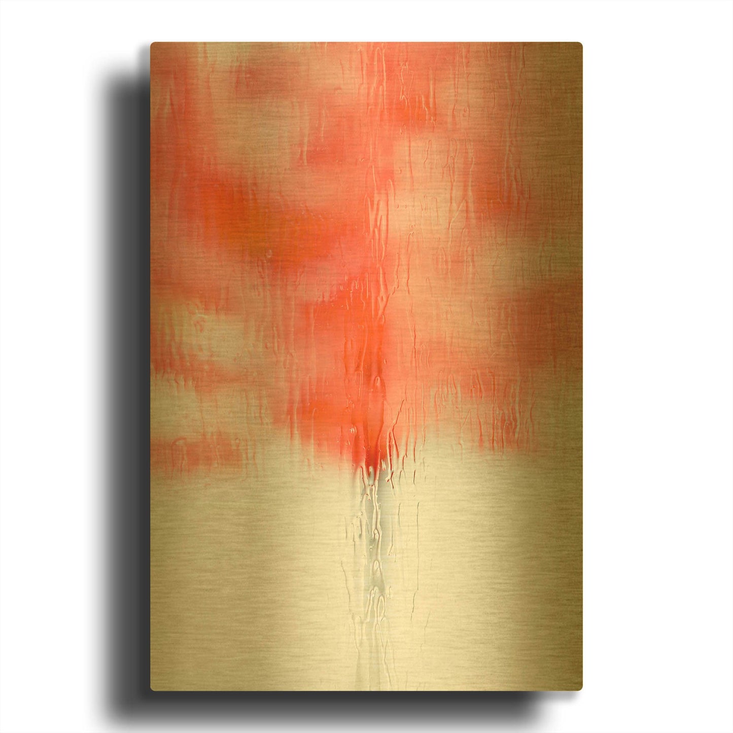 'Coral Window II' By Dennis Frates Gold Metal Wall Art
