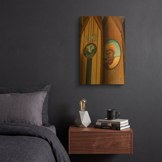 'Surf Hawaii II' By Dennis Frates Gold Metal Wall Art