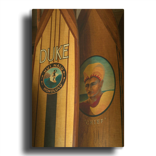 'Surf Hawaii II' By Dennis Frates Gold Metal Wall Art