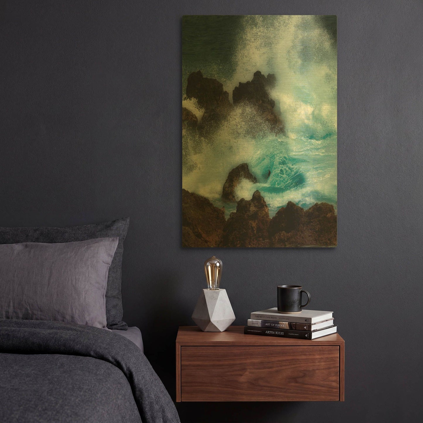 'Crasher' By Dennis Frates Gold Metal Wall Art