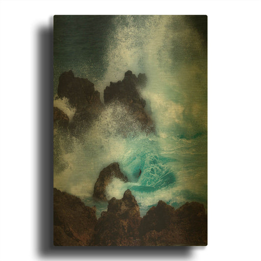 'Crasher' By Dennis Frates Gold Metal Wall Art