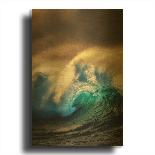 'Crest II' By Dennis Frates Gold Metal Wall Art