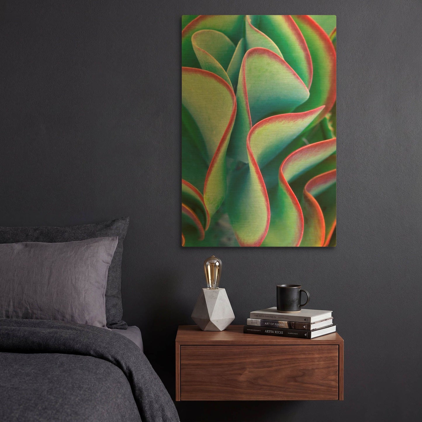 'Succulent VII' By Dennis Frates Gold Metal Wall Art