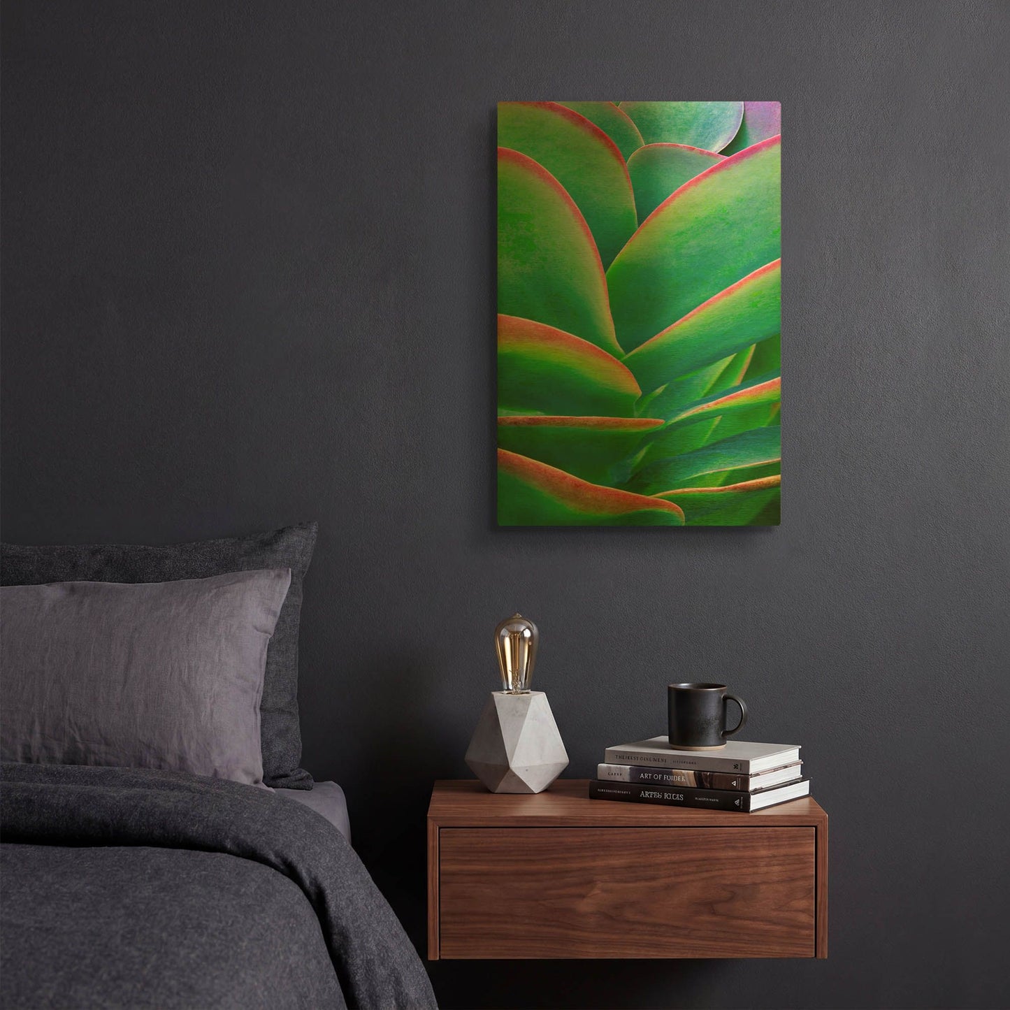 'Succulent VIII' By Dennis Frates Gold Metal Wall Art