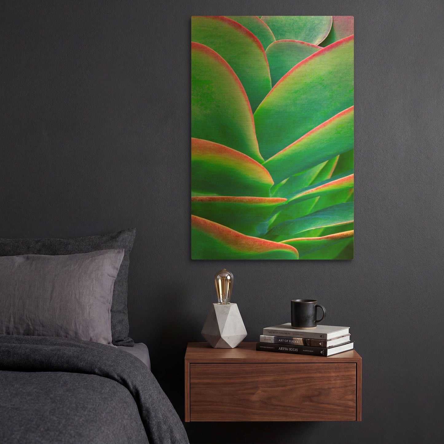 'Succulent VIII' By Dennis Frates Gold Metal Wall Art