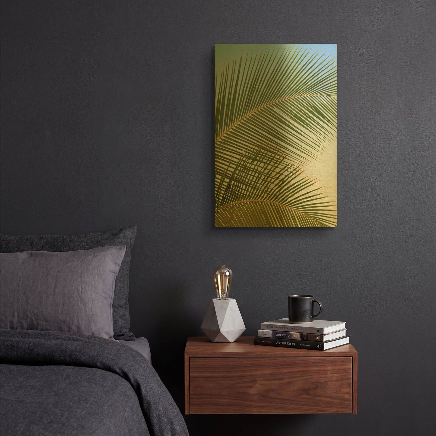 'Tropical II' By Dennis Frates Gold Metal Wall Art