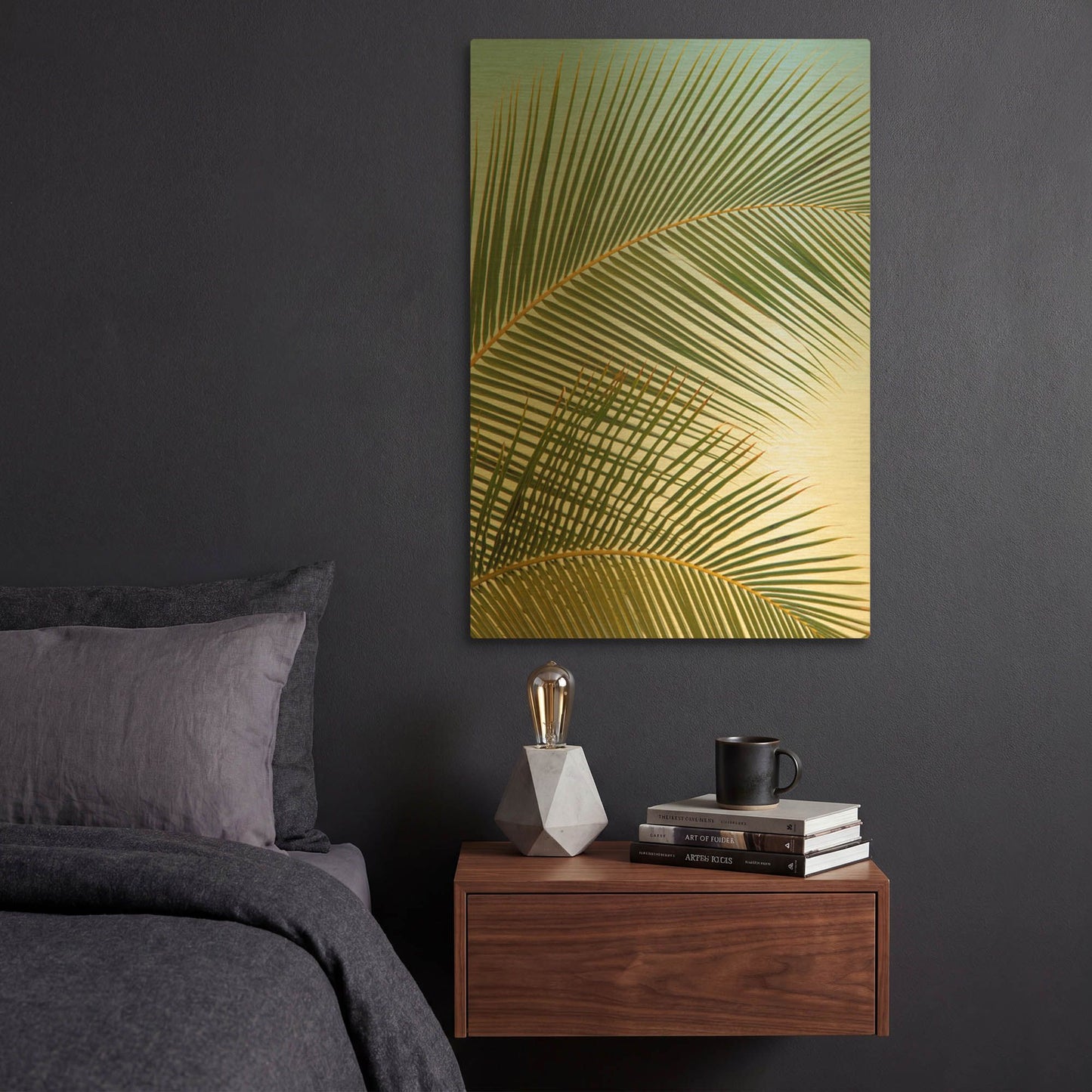 'Tropical II' By Dennis Frates Gold Metal Wall Art