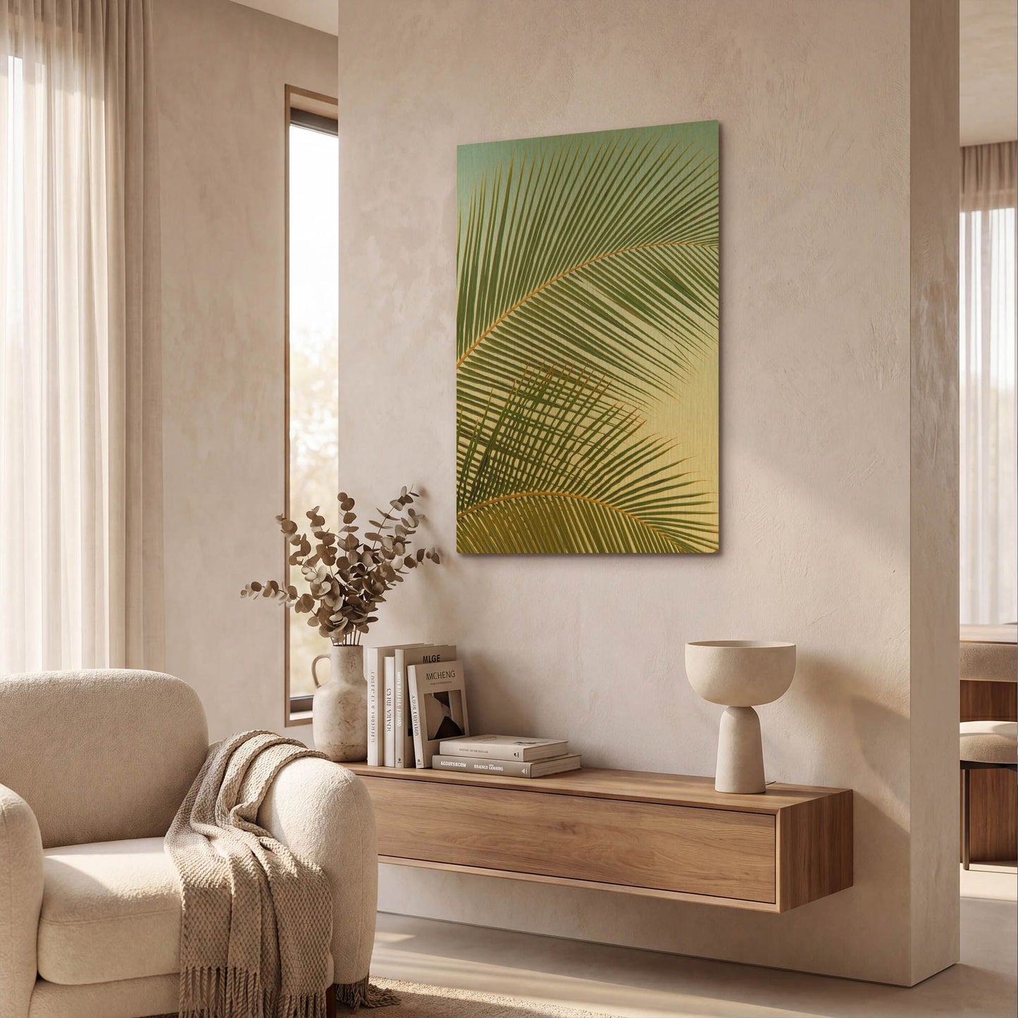'Tropical II' By Dennis Frates Gold Metal Wall Art