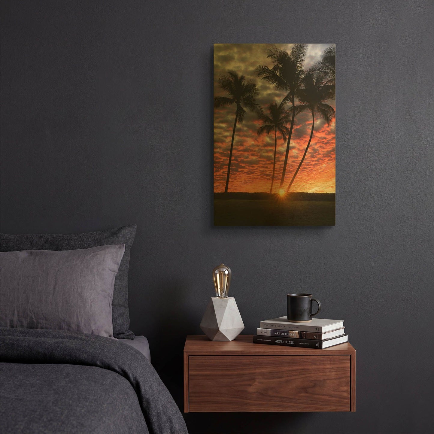 'Sunset Silhouette' By Dennis Frates Gold Metal Wall Art
