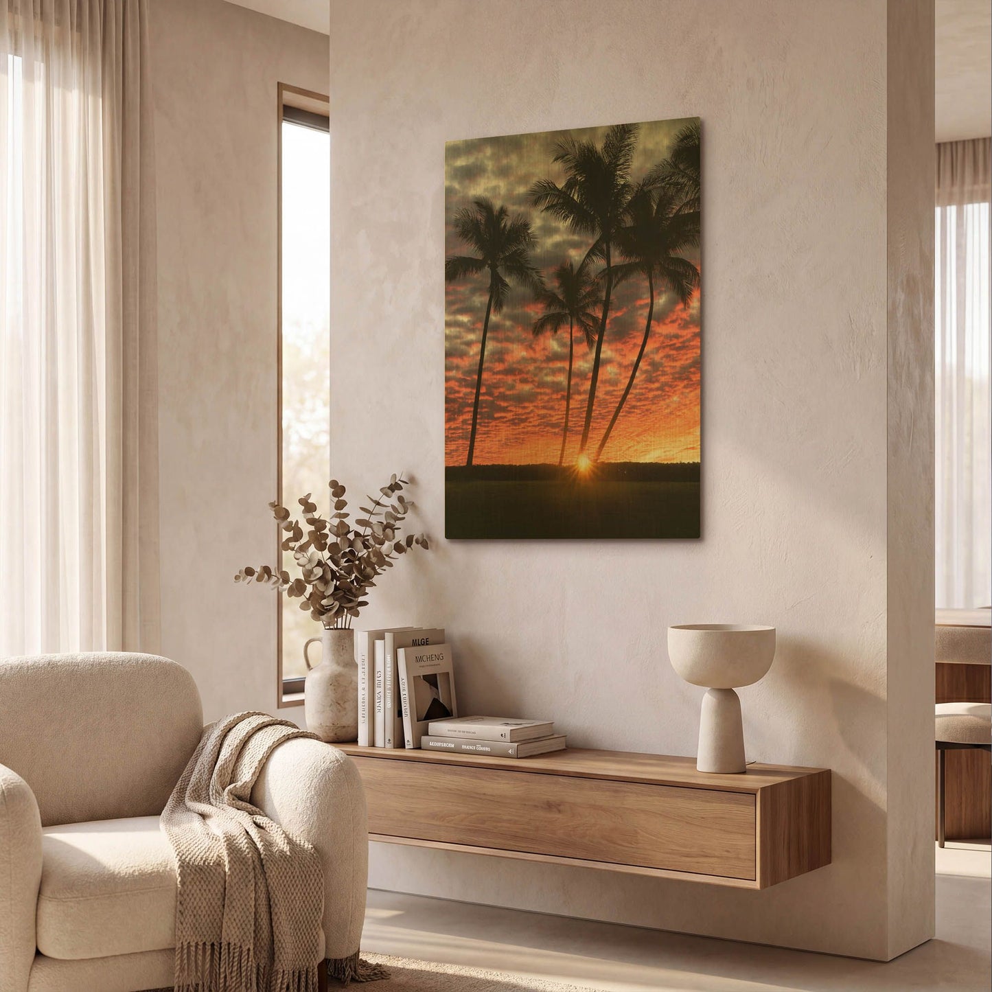 'Sunset Silhouette' By Dennis Frates Gold Metal Wall Art