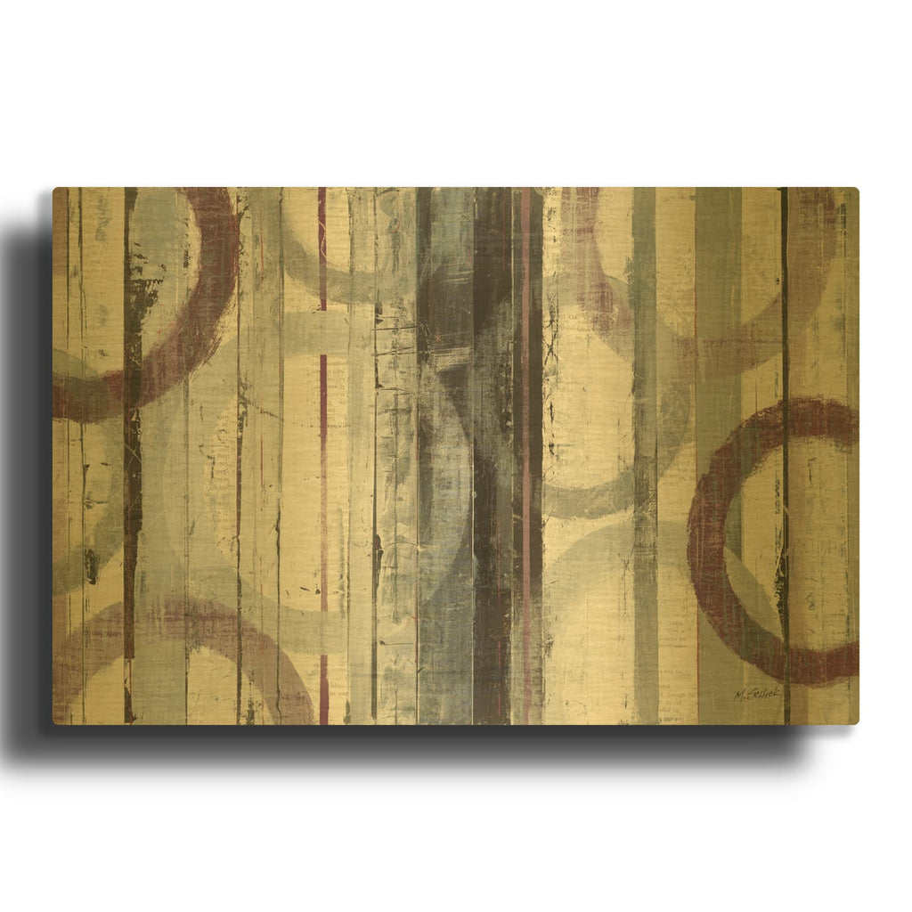 'Plum Zephyr' By Mike Schick Gold Metal Wall Art