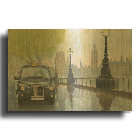 'Along the Thames v.2' By Myles Sullivan Gold Metal Wall Art