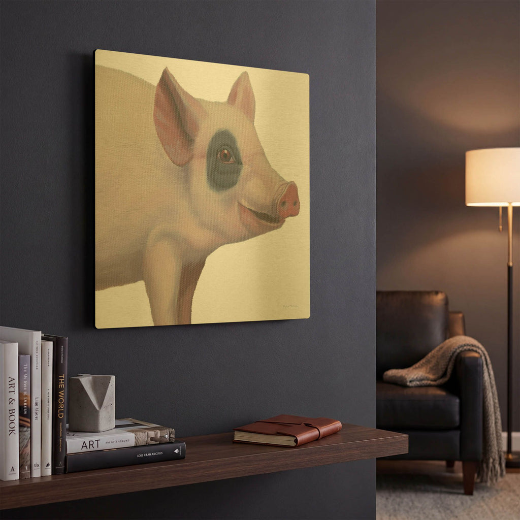 'Bacon, Bits and Ham 2' By Myles Sullivan Gold Metal Wall Art