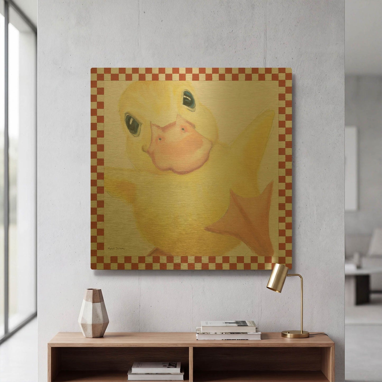 'Farm Friends 2' By Myles Sullivan Gold Metal Wall Art