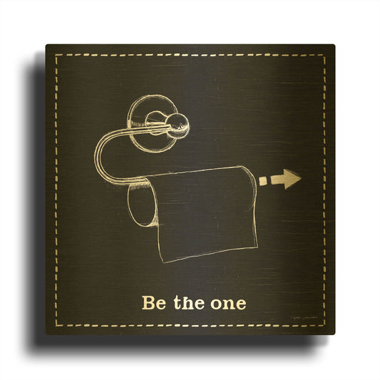 'Home Improvement 4 Black' By Myles Sullivan Gold Metal Wall Art