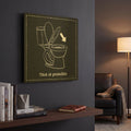 'Home Improvement VI Black' By Myles Sullivan Gold Metal Wall Art