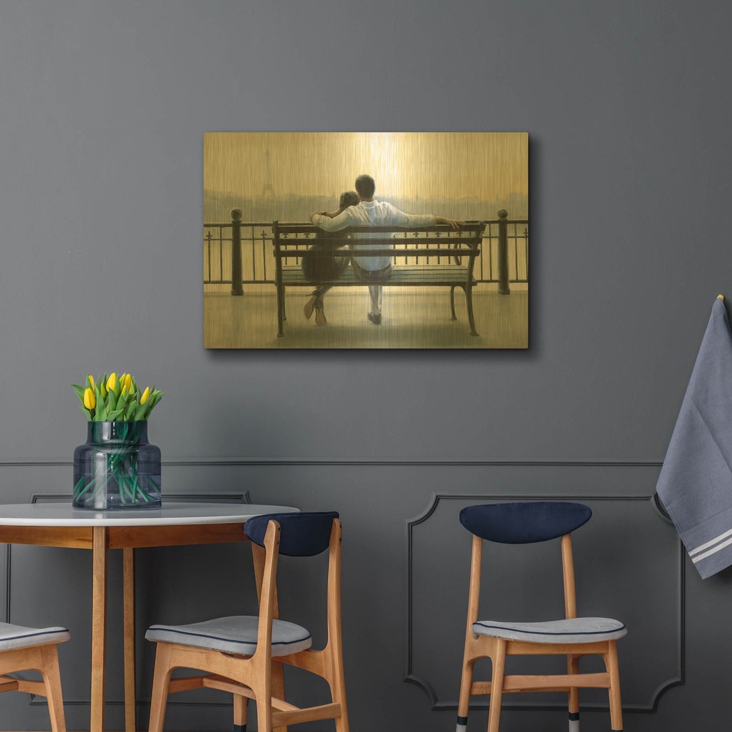 'Parisian Afternoon' By Myles Sullivan Gold Metal Wall Art