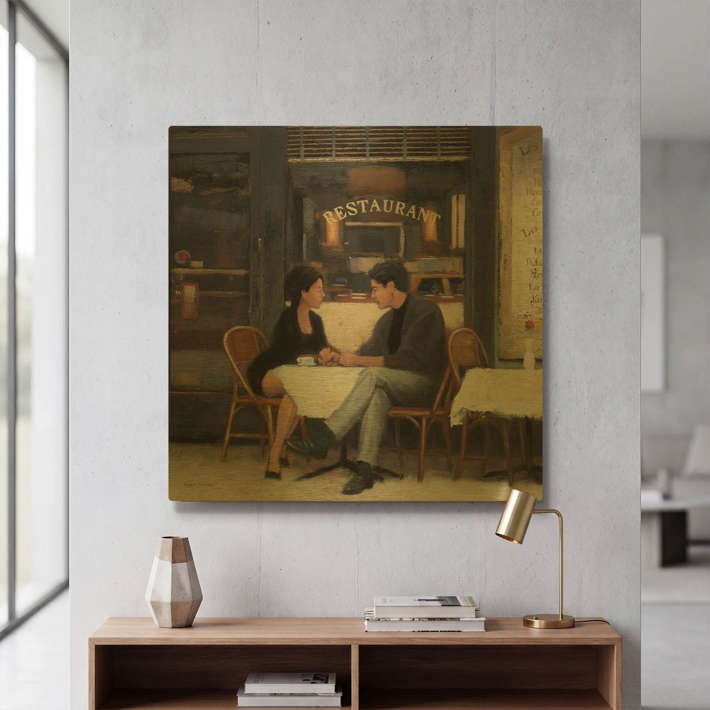 'Rendezvous' By Myles Sullivan Gold Metal Wall Art