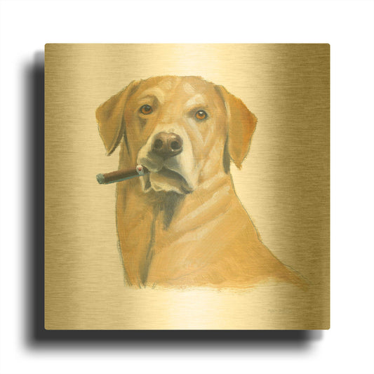 'The Boys 1' By Myles Sullivan Gold Metal Wall Art