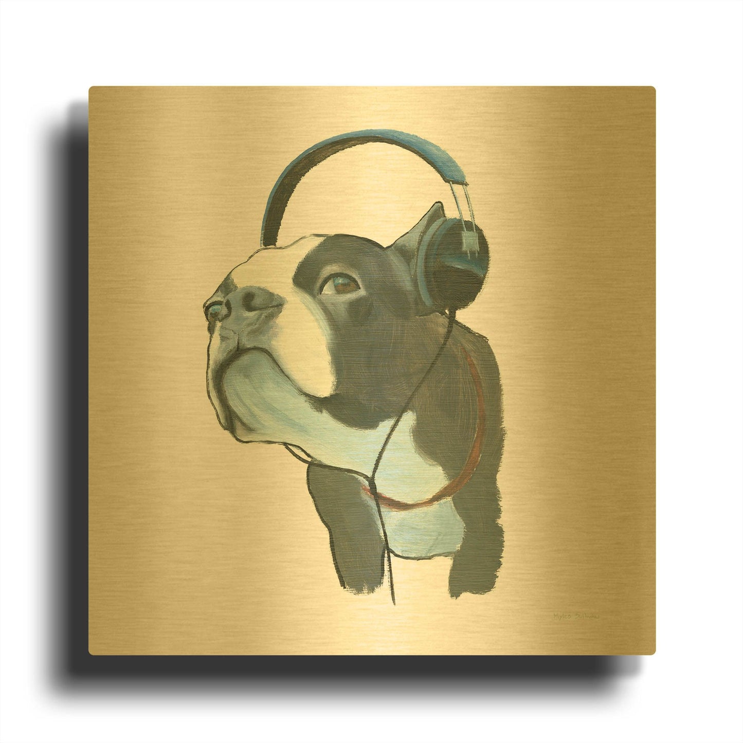 'The Boys 3' By Myles Sullivan Gold Metal Wall Art