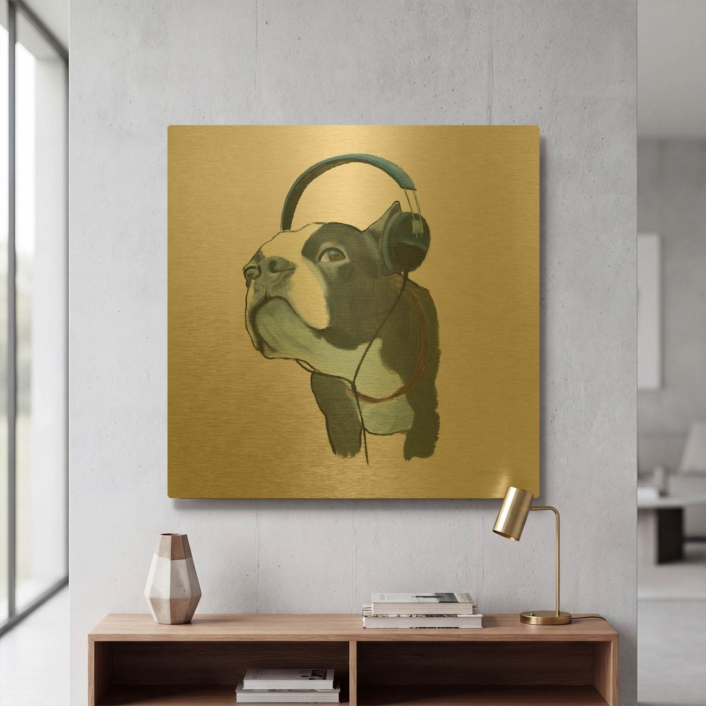 'The Boys 3' By Myles Sullivan Gold Metal Wall Art