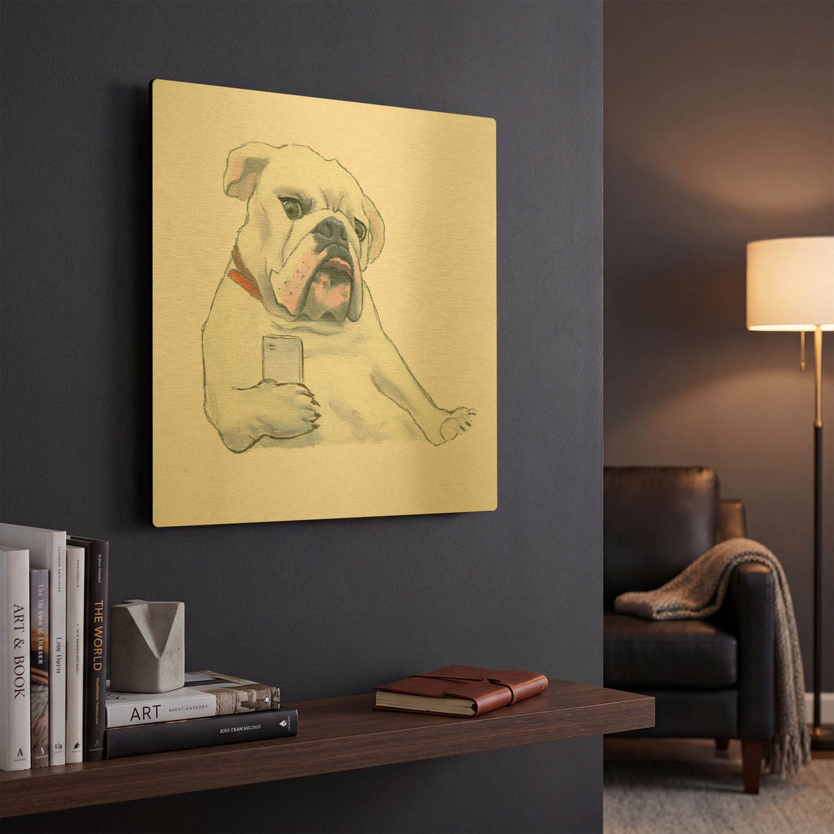 'The Boys 4' By Myles Sullivan Gold Metal Wall Art