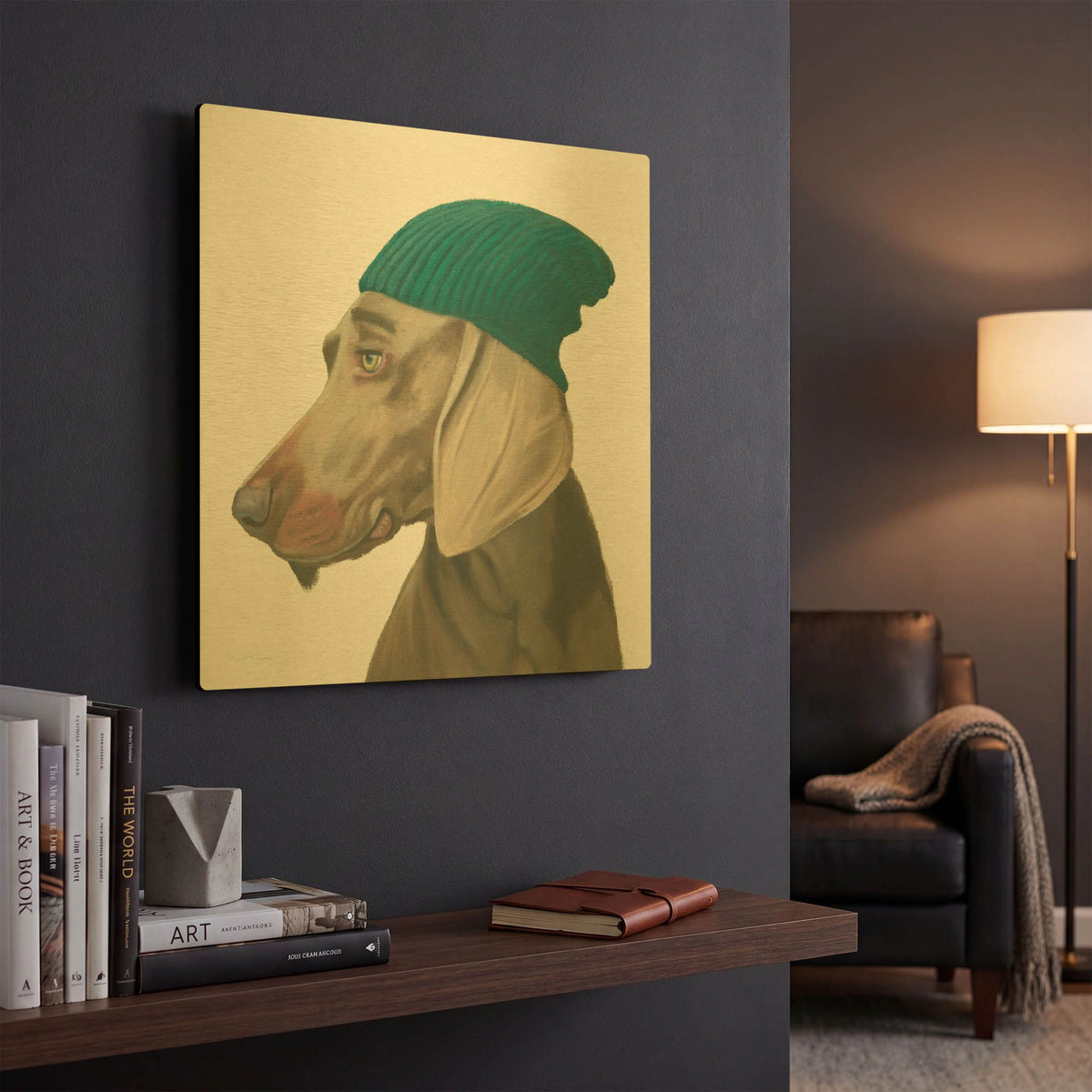 'The Boys 6' By Myles Sullivan Gold Metal Wall Art
