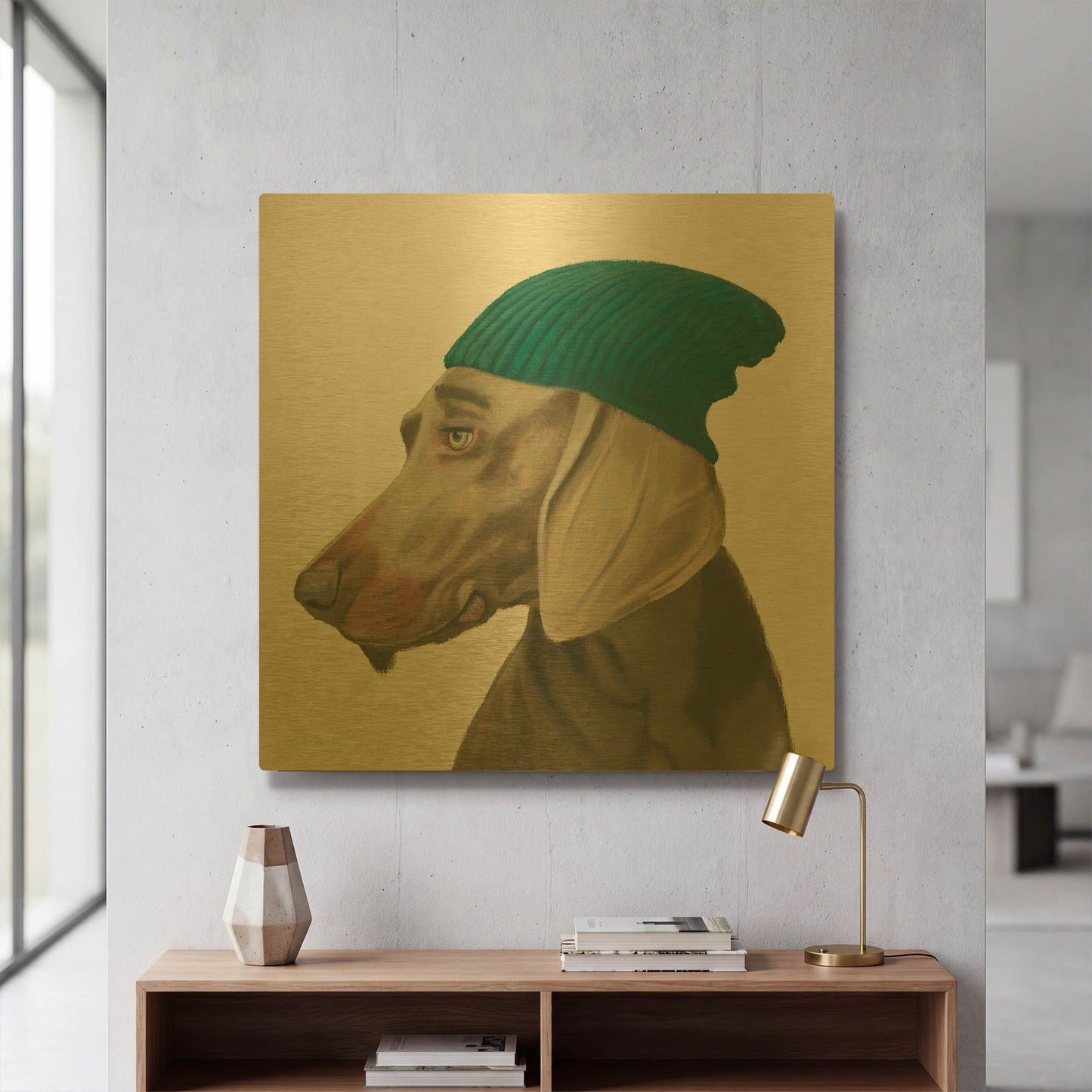'The Boys 6' By Myles Sullivan Gold Metal Wall Art