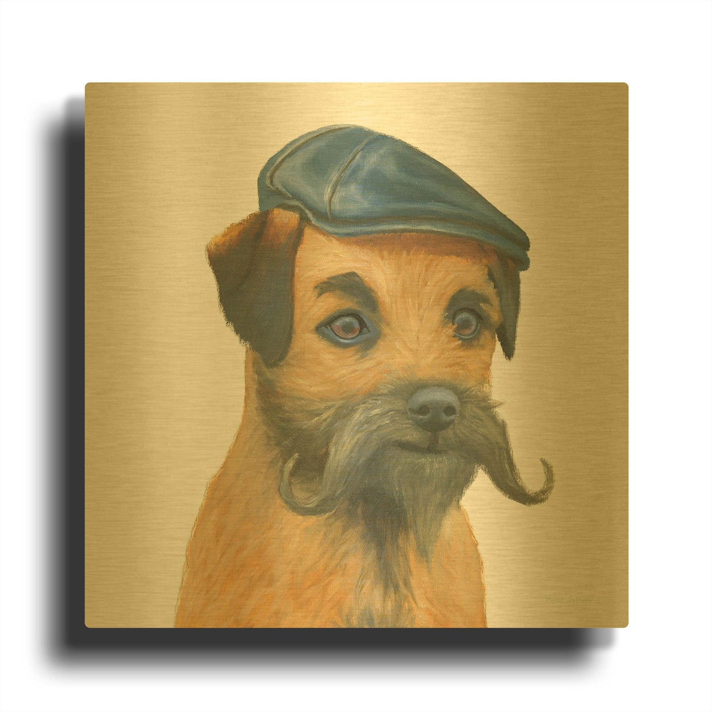 'The Boys 7' By Myles Sullivan Gold Metal Wall Art