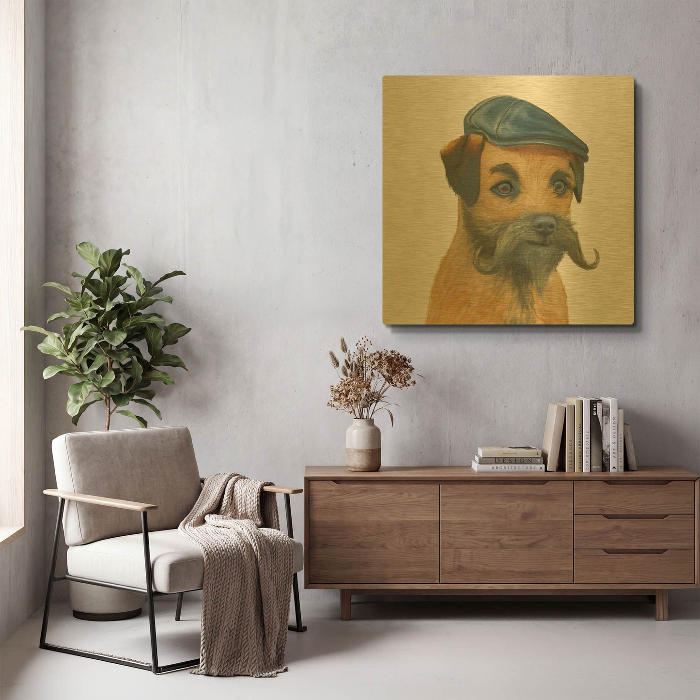 'The Boys 7' By Myles Sullivan Gold Metal Wall Art