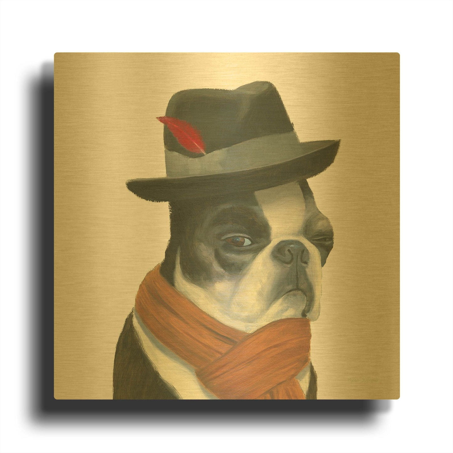 'The Boys V3' By Myles Sullivan Gold Metal Wall Art