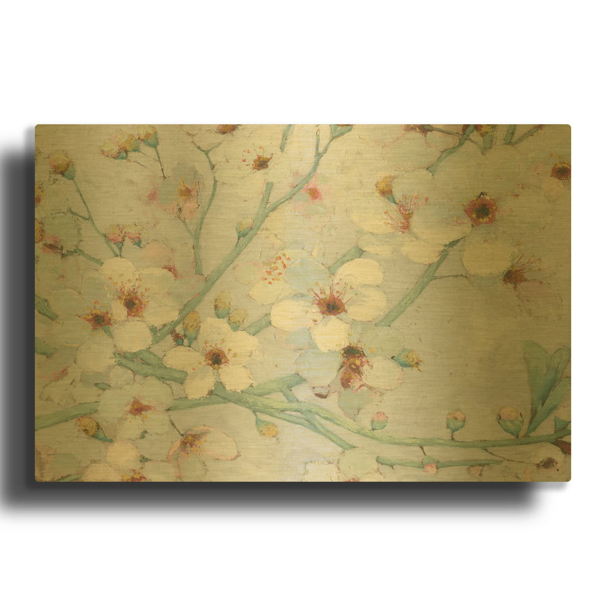 'Blossom Time' By Wellington Studio Gold Metal Wall Art