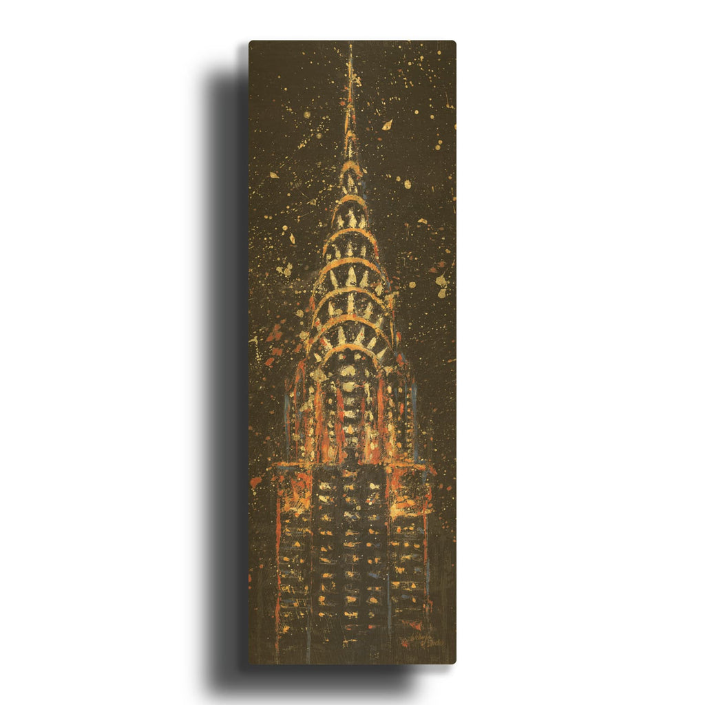 'Cities at Night 2' By Wellington Studio Gold Metal Wall Art