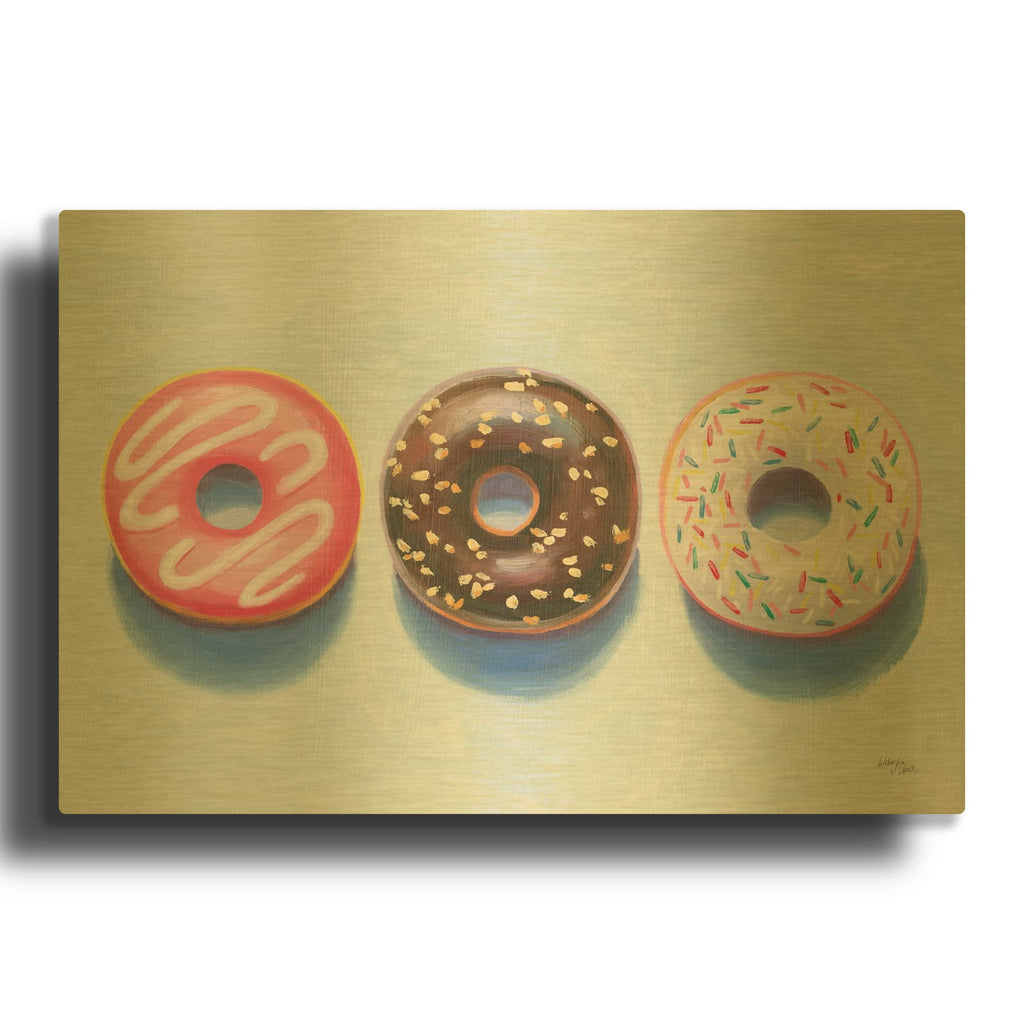 'Doughnuts' By Wellington Studio Gold Metal Wall Art