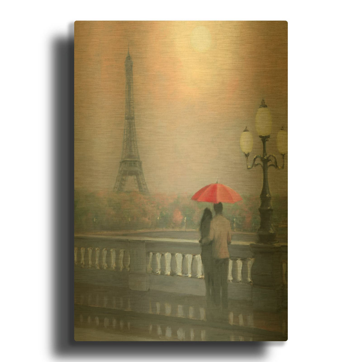 'Paris Evening' By Wellington Studio Gold Metal Wall Art