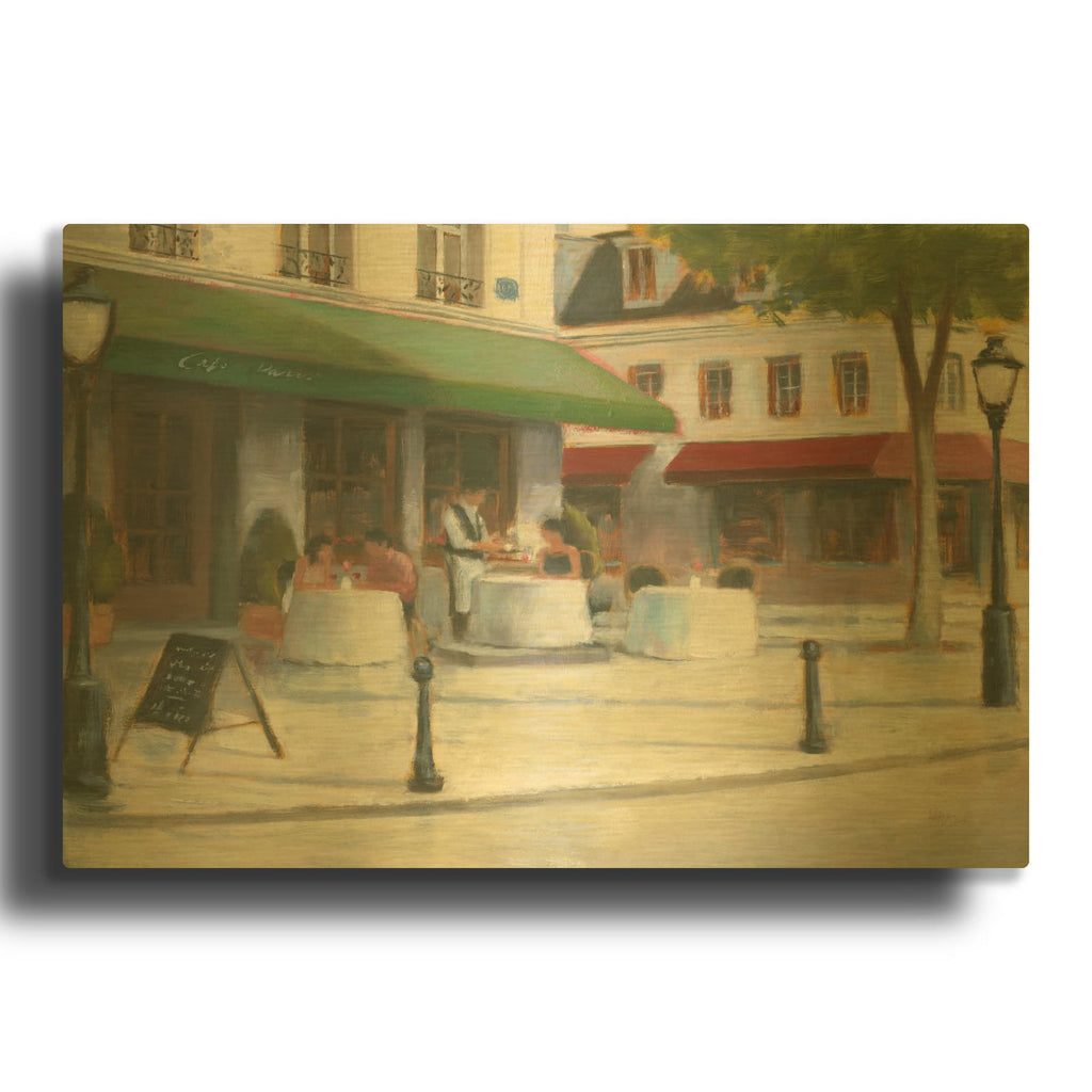 'Parisian Lunch' By Wellington Studio Gold Metal Wall Art