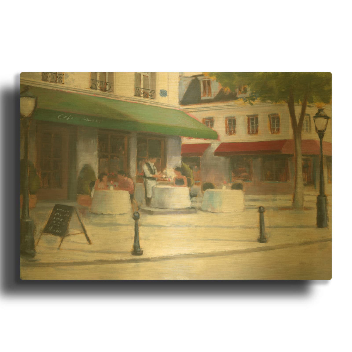 'Parisian Lunch' By Wellington Studio Gold Metal Wall Art
