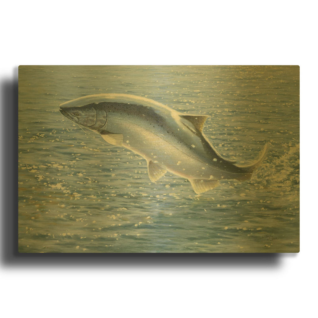 'Salmon' By Wellington Studio Gold Metal Wall Art
