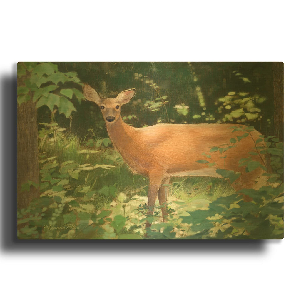 'Deer In Sunshine' By Art and a Little Magic Gold Metal Wall Art