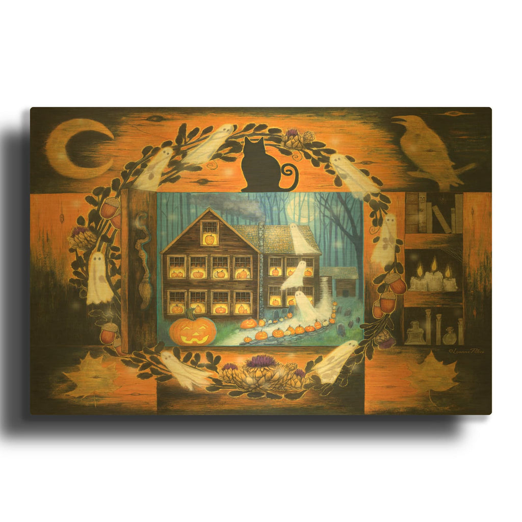 'Haunted Mill Cabinet' By Art and a Little Magic Gold Metal Wall Art