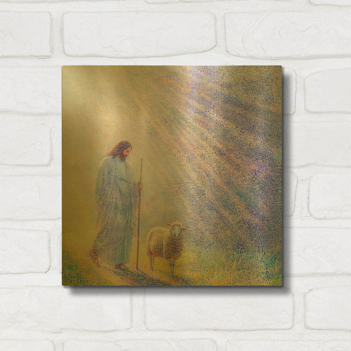 'Guiding Light' By Ivan Guaderrama Gold Metal Wall Art