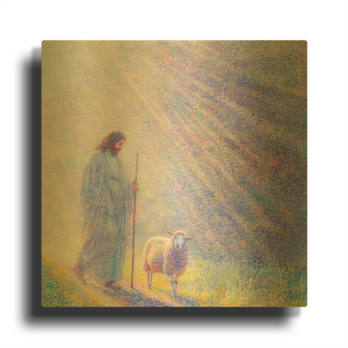 'Guiding Light' By Ivan Guaderrama Gold Metal Wall Art