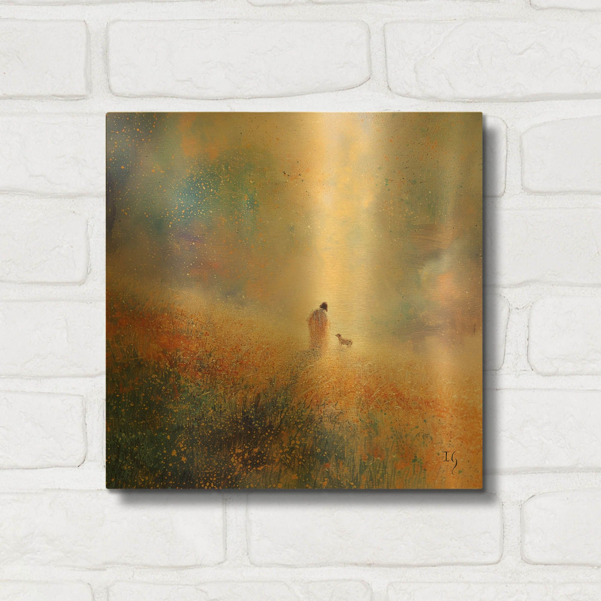 'He Left The 99' By Ivan Guaderrama Gold Metal Wall Art