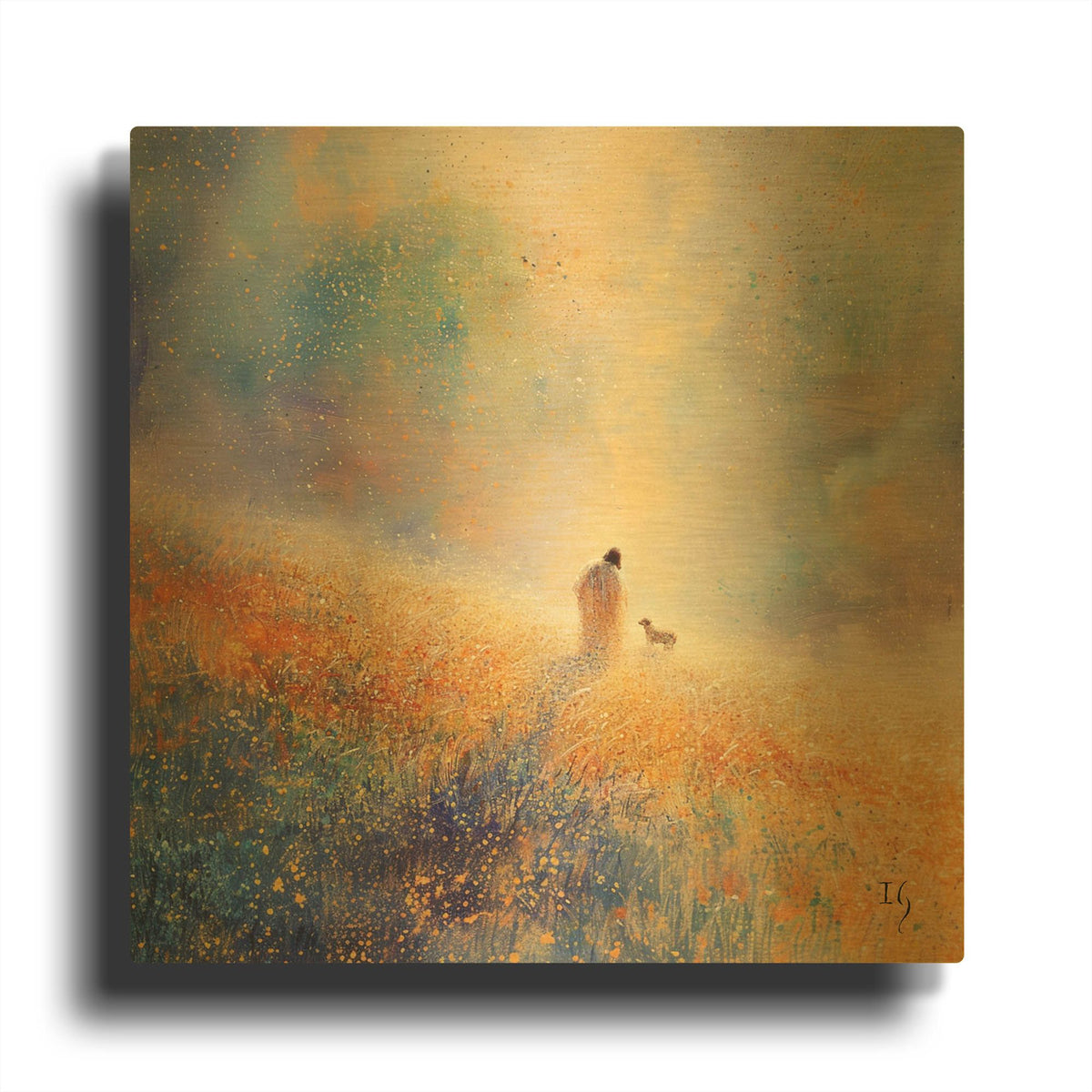 'He Left The 99' By Ivan Guaderrama Gold Metal Wall Art