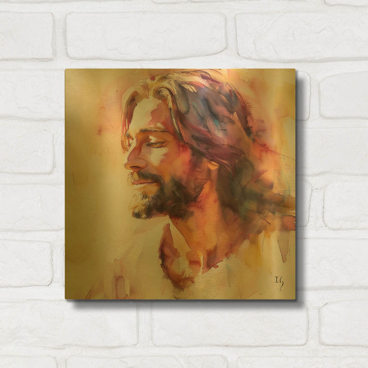 'Light Of Compassion' By Ivan Guaderrama Gold Metal Wall Art