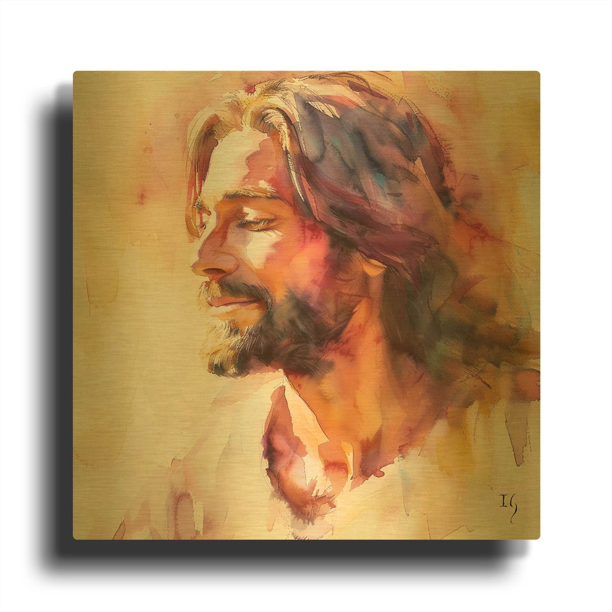 'Light Of Compassion' By Ivan Guaderrama Gold Metal Wall Art